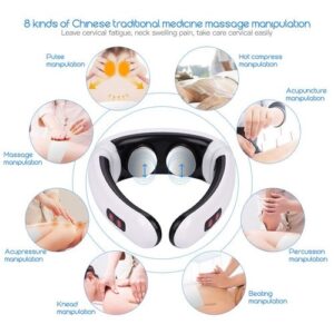 Electric Pulse Back and Neck Massager Far Infrared Heating Pain Relief Tool Health Care Relaxation DropShipping 4