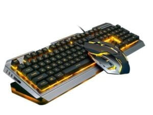 Ninja Dragons Gaming-Tastatur und Maus-Kombination aus Goldmetall