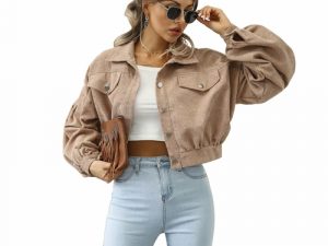Women's Solid Color Short Velvet Jacket - Shoppy Deals
