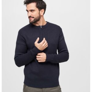Suéter con cremallera y cuello redondo de diseñador para hombre - Ofertas de compras
