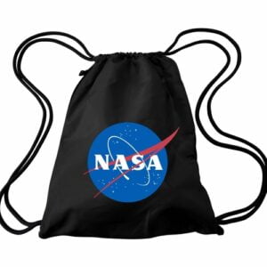 Borsa da palestra nera con coulisse della NASA - Offerte Shoppy