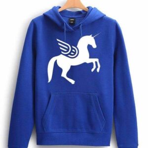 Sweat à Capuche Bleu pour Femme Unicorn 3 - Shoppydeals