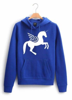 Sweat à Capuche Bleu pour Femme Unicorn 3 - Shoppydeals