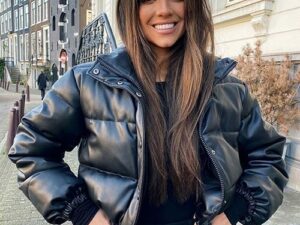 Short black down jacket for women - Shoppydeals.fr