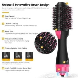 One Step Electric Hot Air Brush Multifunctional Negative Ions Hair Blow Dryer Straightener Brush Smooth Frizz 2761e82d 5e06 4bd6 aae3 3261194363ef