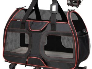 Katziela® Luxury Rider Pet Carrier with removable wheels