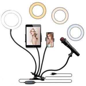 6 pulgadas 4 en 1 LED Selfie Ring Light Set - Shoppy Deals