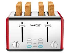Geek Chef 4-Scheiben-Edelstahl-Toaster - Shoppy Deals
