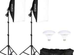 Kit Softbox D'Equipo de estudio fotográfico de iluminación con casquillo E27 - Shoppy Deals