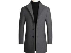 High Quality Solid Color Mens Wool Coat - Shoppydeals.com
