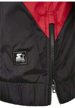 starter color block half zip retro jacket black white red gold light norvine 489