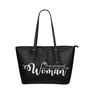 womens leather tote bag phenomenal woman handbag blackwhite one size bags 728