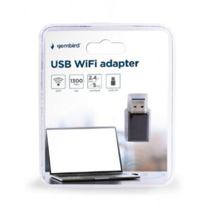 Gembird Kompakter Dual-Band AC1300 USB-Wi-Fi-Adapter WNP-UA1300-01
