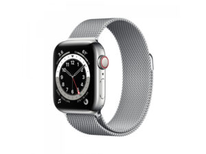 Apple Watch S6 inossidabile 40 mm cinturino argento milanese LTE iOS M06U3FD/A