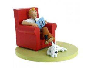 Tintin hjemme(sidder i rød lænestol) Statue - 46404 - Fan Shop and Merchandise