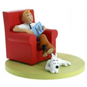 Tintin hjemme(sidder i rød lænestol) Statue - 46404 - Fan Shop and Merchandise