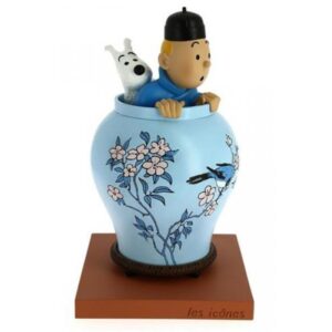 Tintin kigger op af vase (Den Blå Lotus) Statue - 46401 - Fan Shop and Merchandise