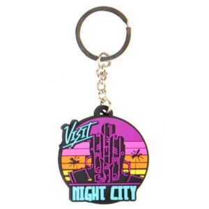 Cyberpunk 2077 Visit Night City PVC Keychain Multicolor -  Fan Shop and Merchandise