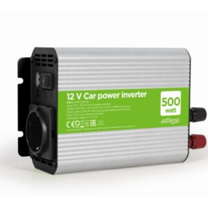 EnerGenie power adapter/inverter Auto 500W Aluminium Black EG-PWC500-01