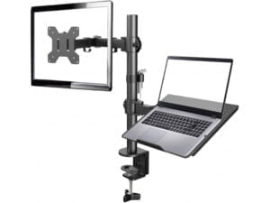 Gembird Soporte de escritorio ajustable con brazo para monitor y bandeja para notebook - MA-DA-02