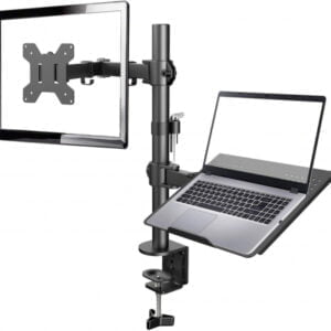 Gembird Soporte de escritorio ajustable con brazo para monitor y bandeja para notebook - MA-DA-02