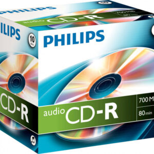 CD-R Philips Audio 80min 10pcs jewel case carton box CR7A0NJ10/00