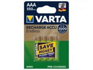 Piles Varta Recharge Endless Energy AAA 550mAh (Pack de 4) 56663 101 404