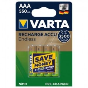Piles Varta Recharge Endless Energy AAA 550mAh (Pack de 4) 56663 101 404