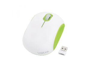 Souris LogiLink Cooper Sans Fil USB 2.4G blanc/vert 6-10 Mètres ID0086A