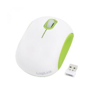 Souris LogiLink Cooper Sans Fil USB 2.4G blanc/vert 6-10 Mètres ID0086A