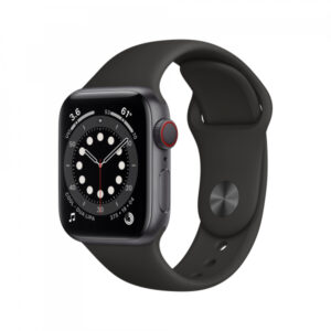 Apple Watch Series 6 Space Grey Aluminium 4G Black Sport Band DE M06P3FD/A
