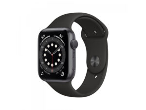 Apple Watch Series 6 Space Grey Aluminium Black Sport Band DE MG133FD/A