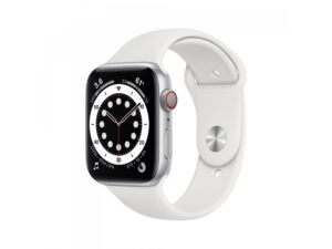 Apple Watch Series 6 Silver Aluminium 4G white sport Band DE MG2C3FD/A