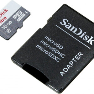 SanDisk carte mémoire MicroSDHC Ultra 16GB SDSQUNS-016G-GN3MA