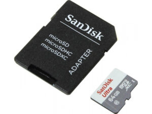 SanDisk carte mémoire MicroSDXC Ultra 64GB SDSQUNS-064G-GN3MA