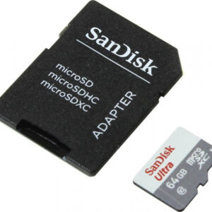 SanDisk carte mémoire MicroSDXC Ultra 64GB SDSQUNS-064G-GN3MA