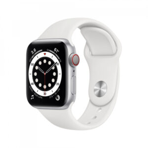 Apple Watch Series 6 GPS + Cell 40mm Silver Alu White Sport Band - M06M3FD/A