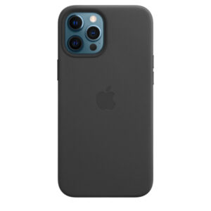 Apple iPhone 12 Pro Max Leather Case MagSafe - Black - MHKM3ZM/A