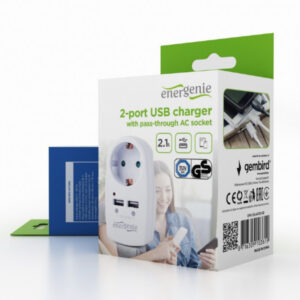 EnerGenie 2-Port USB-Ladegerät White EG-ACU2-02
