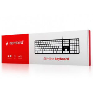 Gembird Chocolate Tastatur US Tastenlayout schwarz/weiß KB-MCH-02-BKW