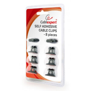 CableXpert serre-câbles autocollants 8 pièces noir CM-CC-01