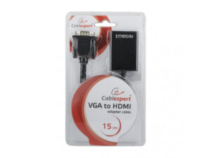 CableXpert Adaptateur VGA vers HDMI / Audio Noir A-VGA-HDMI-01