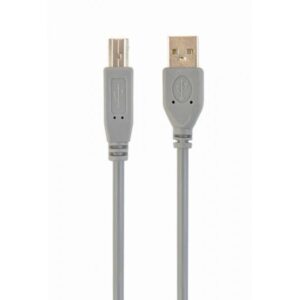 CableXpert USB 2.0 fiche AM vers fiche BM gris CCP-USB2-AMBM-6G