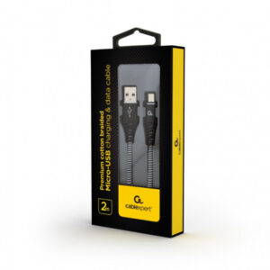 CableXpert Câble de charge Micro-USB 2m noir / blanc CC-USB2B-AMmBM-2M-BW
