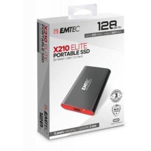 EMTEC X210 ELITE Portable SSD 128GB 3.2 Gen2 X210 Détail  ECSSD512GX200