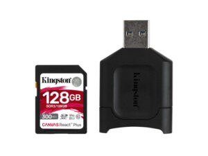 Kingston SD Card 128GB SDXC React+ 300R/260W Reader MLPR2/128GB