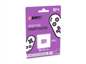 EMTEC 64GB microSDXC UHS-I U3 V30 Carte mémoire de jeu  (Violet)