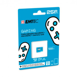 EMTEC 256GB microSDXC UHS-I U3 V30 46239 Carte mémoire de jeu  (Bleu)