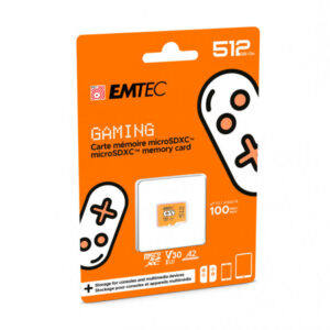 EMTEC 512GB microSDXC UHS-I U3 V30 Carte mémoire de jeu (Orange)