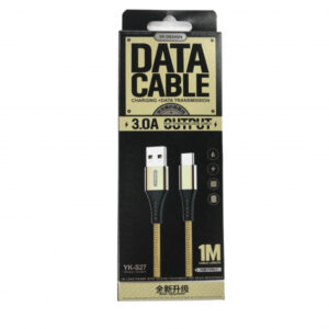 YK-Design 3.0A Data/Charging Cable YK-S27 Type-C (Gold)